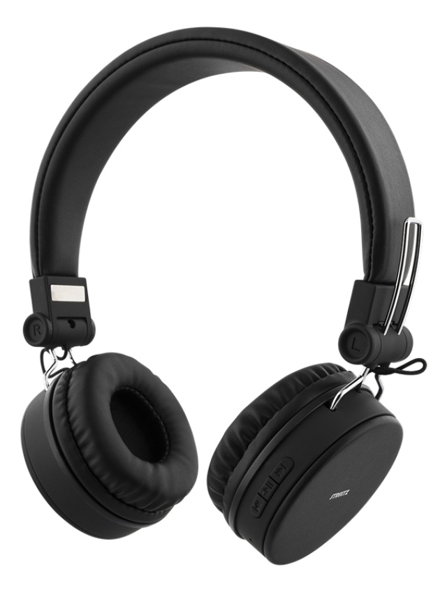 STREETZ Vikbart on-ear BT headset, 3.5 mm, svart