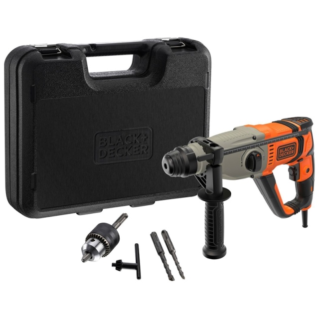 BLACK+DECKER Borrhammare i kitbox 800W SDS-Plus