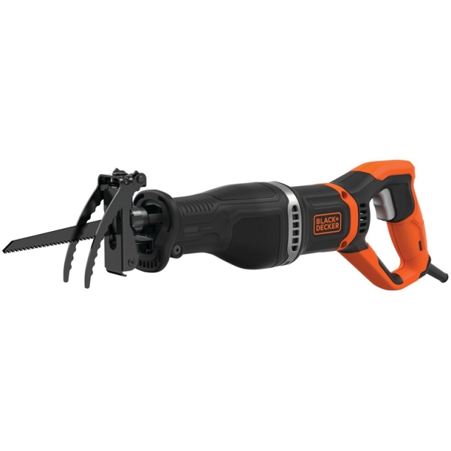 BLACK+DECKER Tiger-/Svärdsåg 750W grenhållare&två sågblad