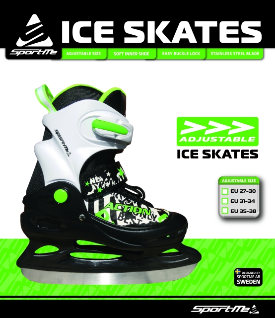 SportMe Skridsko Grön stl 26-29