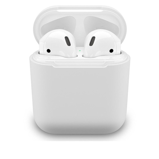 Skyddsfodral i silikon till Apple Airpods, Vit