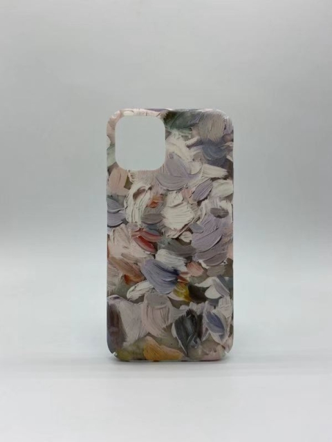 Marmorskal med abstrakt målning till iPhone 11 Pro Max