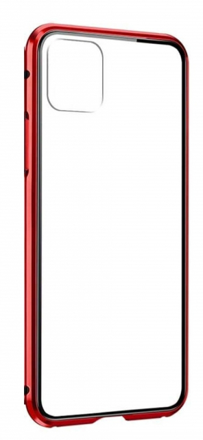 Stilrent skal med färgade kanter till iPhone 12 Pro Max, Röd