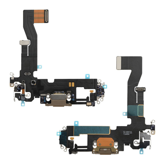 Laddkontakt med flex till iPhone 12 Pro, Guld