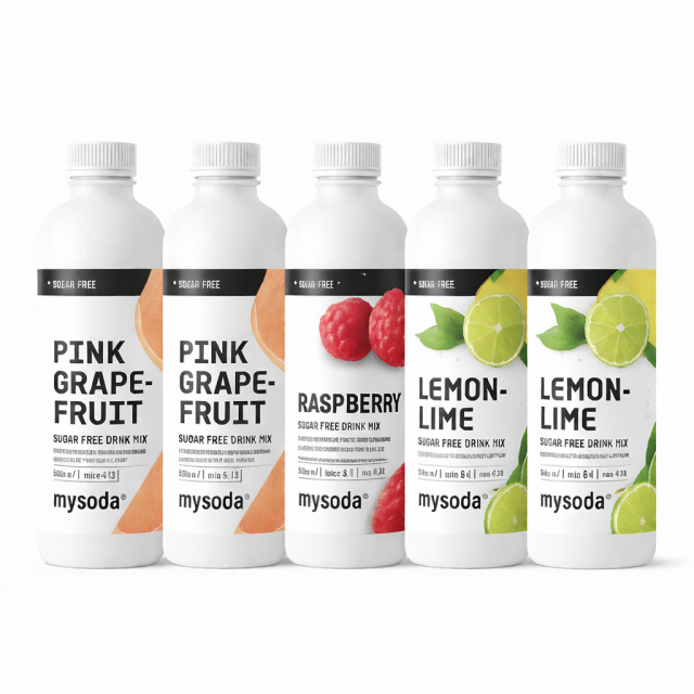 5-pack Mysoda Grape, Raspberry, Lemon 500 ml - Ger 36L dryck