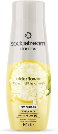 SodaStream Elderflower No Sugar 440ml, Ger ca 9 liter färdig dryck