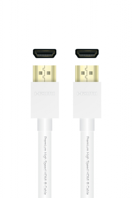QNECT Premium höghastighets-HDMI med Ethernet 4K UHD 18GB, 1m, wht