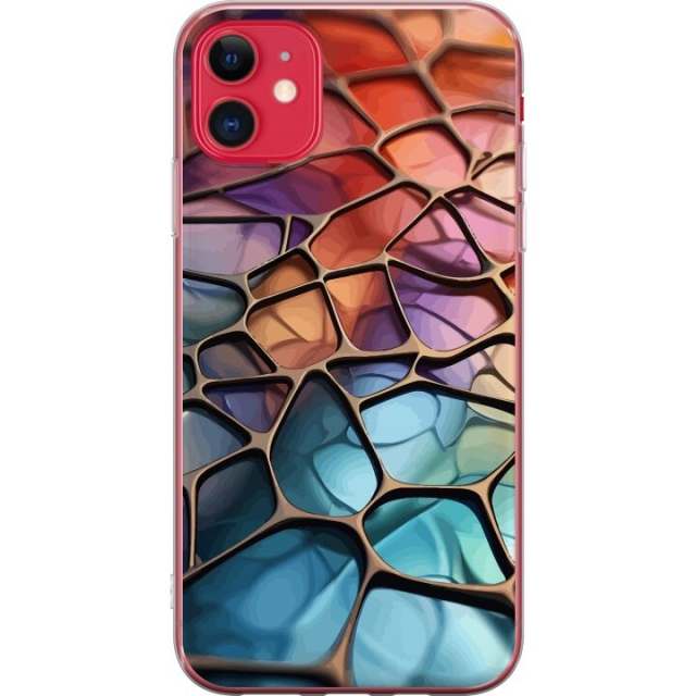 Mobilskal till Apple iPhone 11 med Metalliskt mönster motiv