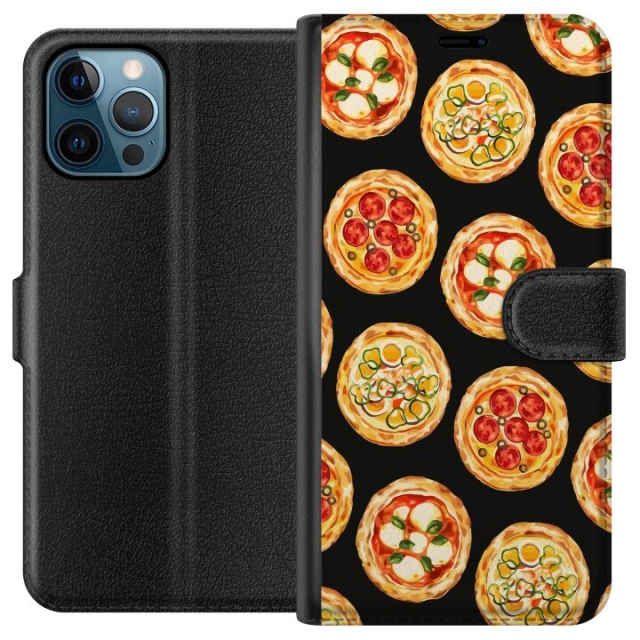 Plånboksfodral till Apple iPhone 12 Pro Max med Pizza motiv