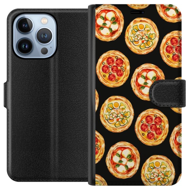 Plånboksfodral till Apple iPhone 13 Pro med Pizza motiv