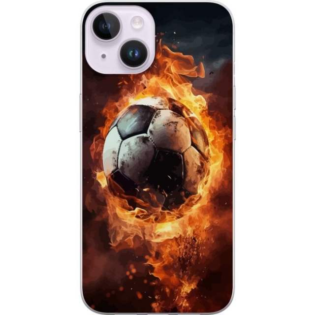 Mobilskal till Apple iPhone 14 med Fotboll motiv