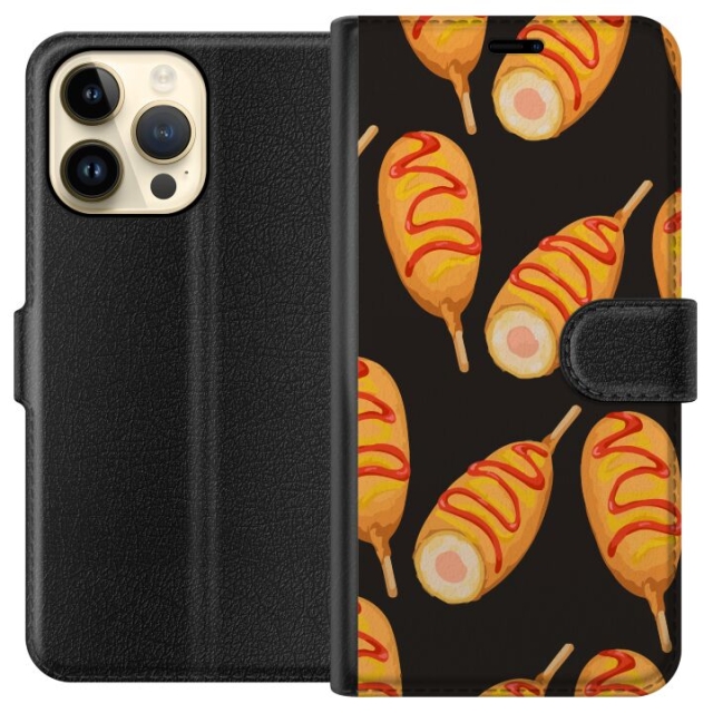 Plånboksfodral till Apple iPhone 14 Pro Max med Kycklingklubba motiv
