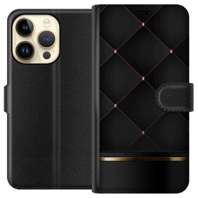 Plånboksfodral till Apple iPhone 15 Pro med Lyxig linje motiv