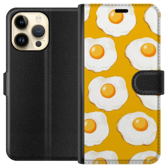 Plånboksfodral till Apple iPhone 15 Pro Max med Stekt ägg motiv