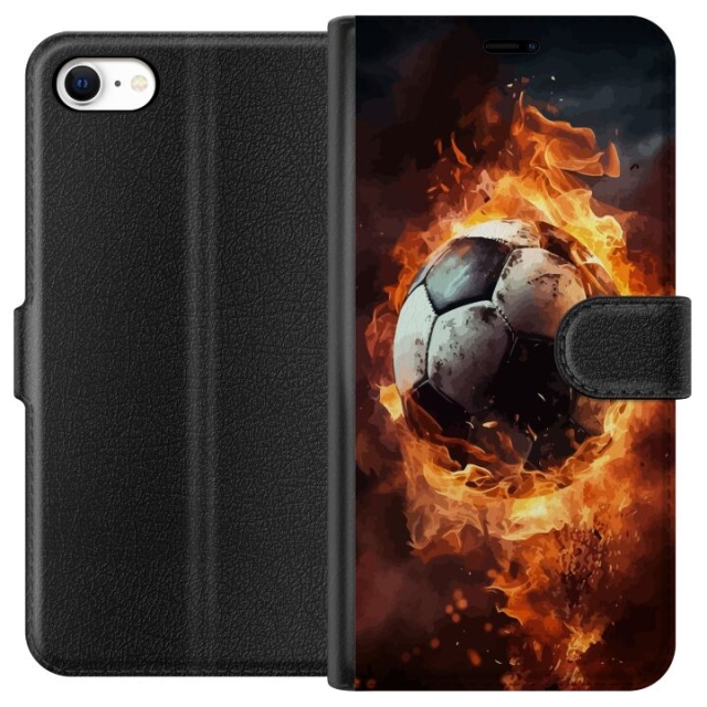 Plånboksfodral till Apple iPhone 6s med Fotboll motiv