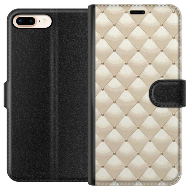 Plånboksfodral till Apple iPhone 7 Plus med Guldglans motiv