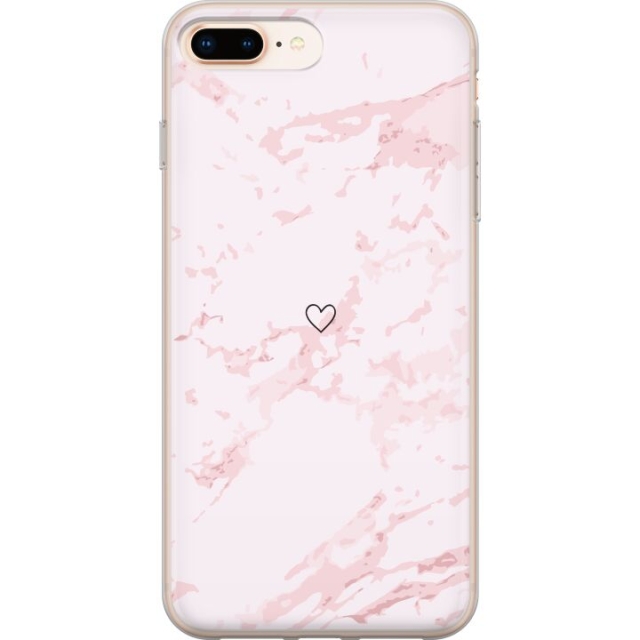 Mobilskal till Apple iPhone 7 Plus med Rosa Hjärta motiv
