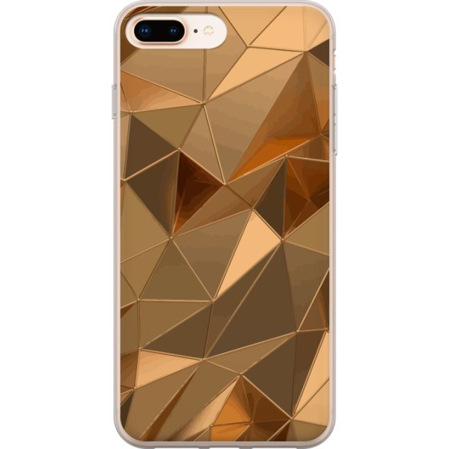 Mobilskal till Apple iPhone 7 Plus med 3D Guld motiv