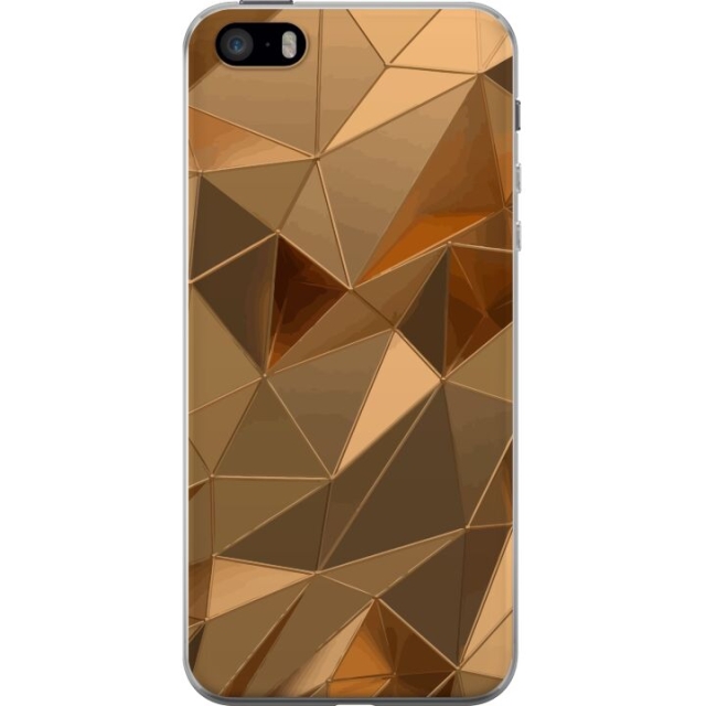 Mobilskal till Apple iPhone SE (2016) med 3D Guld motiv