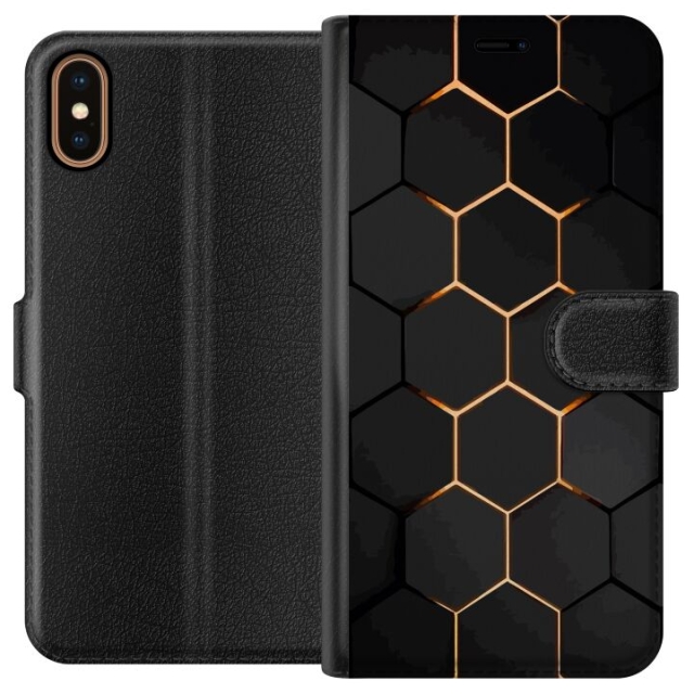 Plånboksfodral till Apple iPhone X med Lyxigt Mönster motiv