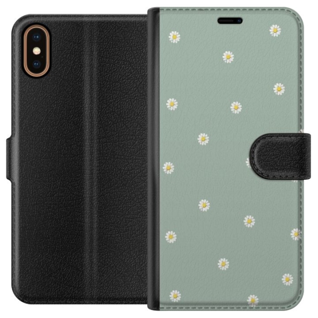 Plånboksfodral till Apple iPhone XS med Prästkragar motiv