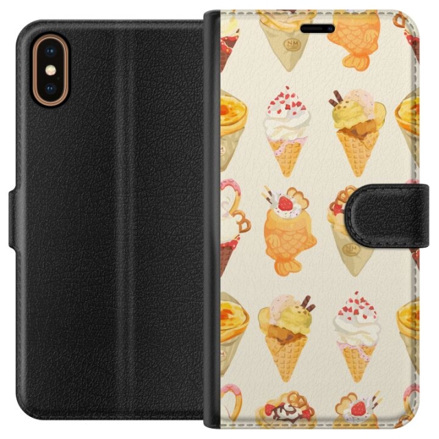 Plånboksfodral till Apple iPhone XS med Glassigt motiv