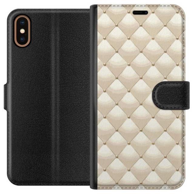 Plånboksfodral till Apple iPhone XS med Guldglans motiv