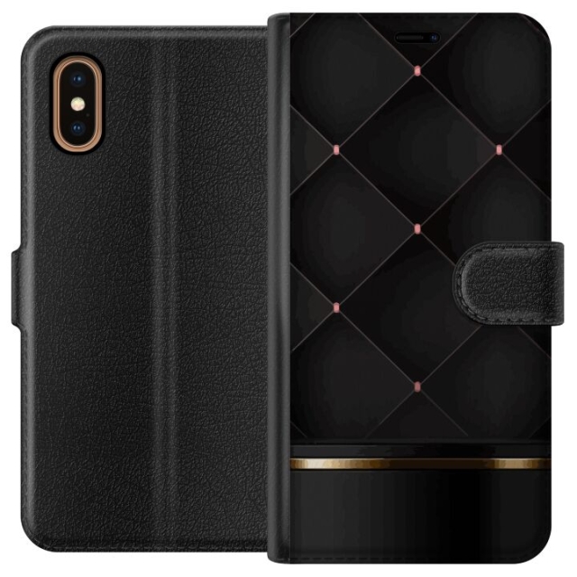 Plånboksfodral till Apple iPhone XS Max med Lyxig linje motiv