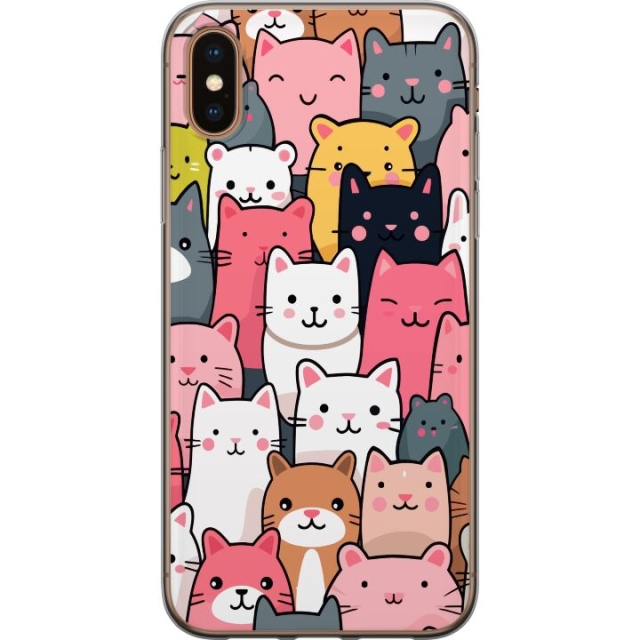 Mobilskal till Apple iPhone XS Max med Kattmönster motiv