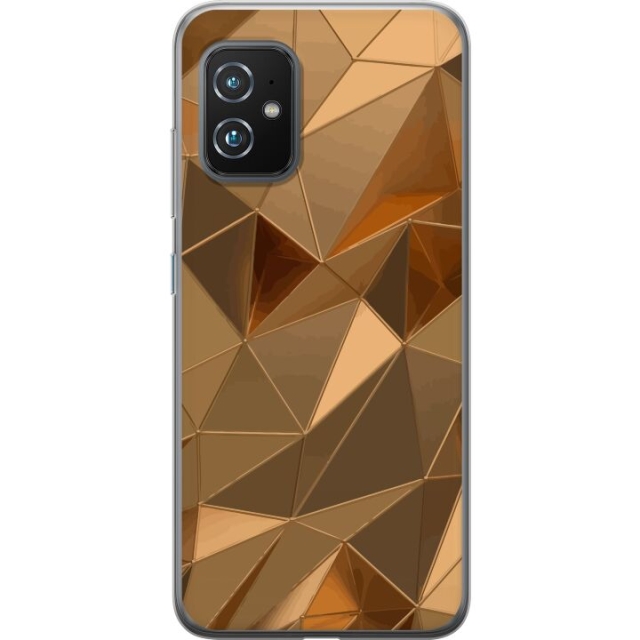 Mobilskal till Asus Zenfone 8 med 3D Guld motiv