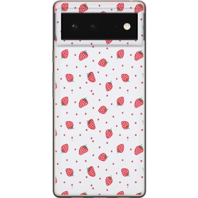Mobilskal till Google Pixel 6 med Jordgubbar motiv
