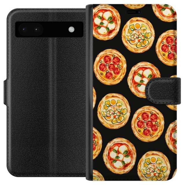 Plånboksfodral till Google Pixel 6a med Pizza motiv