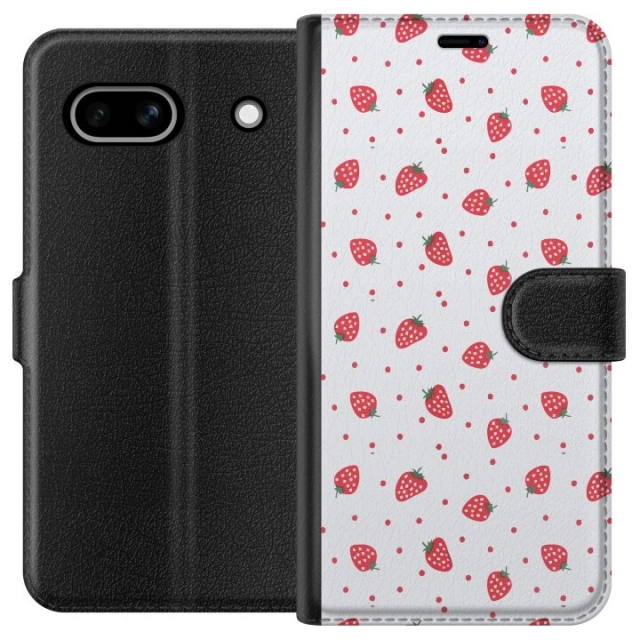 Plånboksfodral till Google Pixel 7a med Jordgubbar motiv