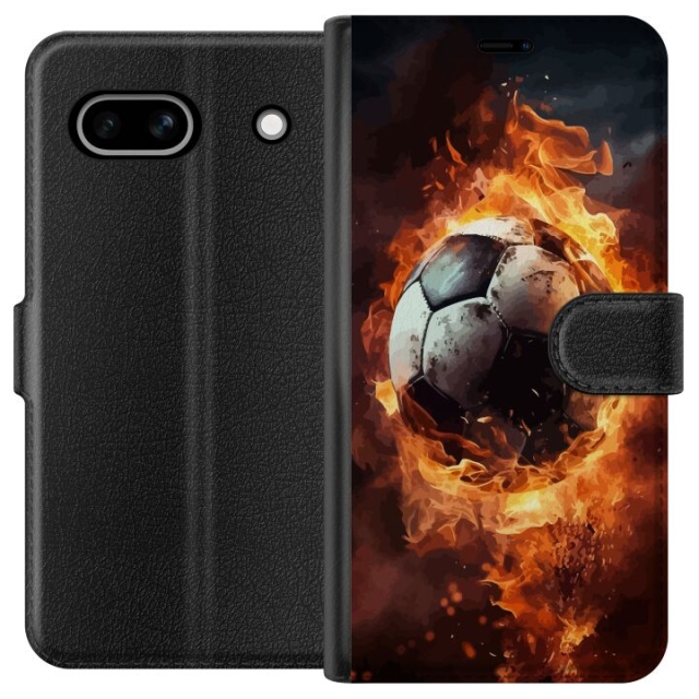 Plånboksfodral till Google Pixel 7a med Fotboll motiv