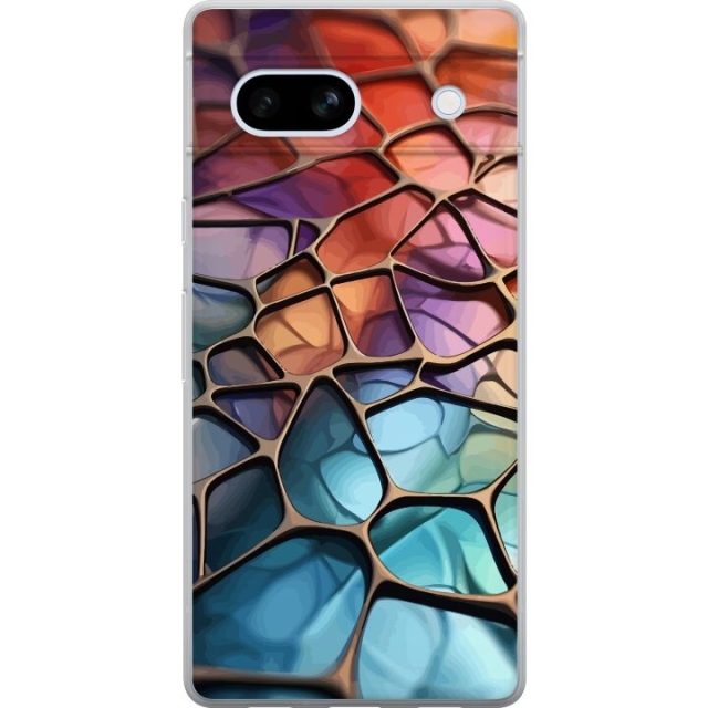 Mobilskal till Google Pixel 7a med Metalliskt mönster motiv