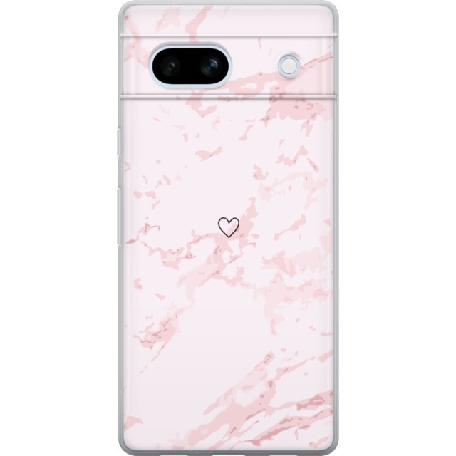 Mobilskal till Google Pixel 7a med Rosa Hjärta motiv
