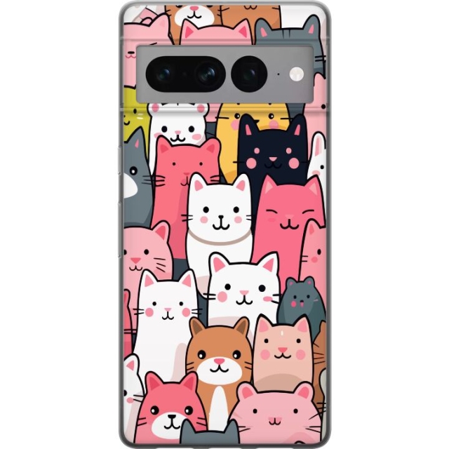 Mobilskal till Google Pixel 7 Pro med Kattmönster motiv