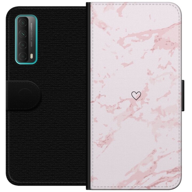 Plånboksfodral till Huawei P smart 2021 med Rosa Hjärta motiv