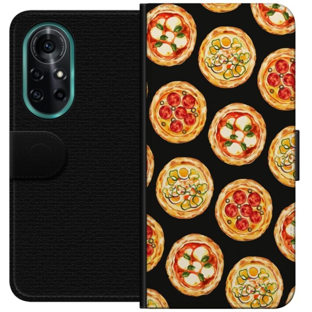 Plånboksfodral till Huawei nova 8 Pro med Pizza motiv