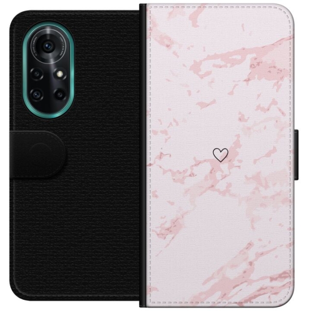 Plånboksfodral till Huawei nova 8 Pro med Rosa Hjärta motiv