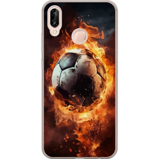 Mobilskal till Huawei P20 lite med Fotboll motiv