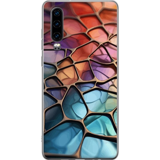 Mobilskal till Huawei P30 med Metalliskt mönster motiv