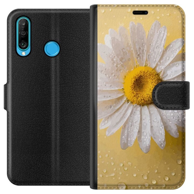 Plånboksfodral till Huawei P30 lite med Porslinsblomma motiv