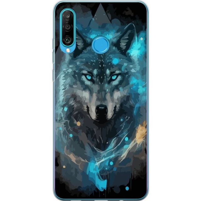 Mobilskal till Huawei P30 lite med Varg motiv