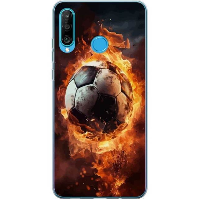 Mobilskal till Huawei P30 lite med Fotboll motiv