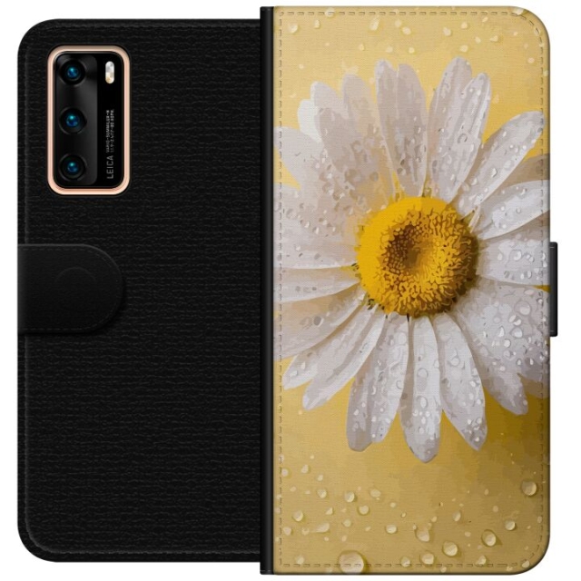 Plånboksfodral till Huawei P40 med Porslinsblomma motiv