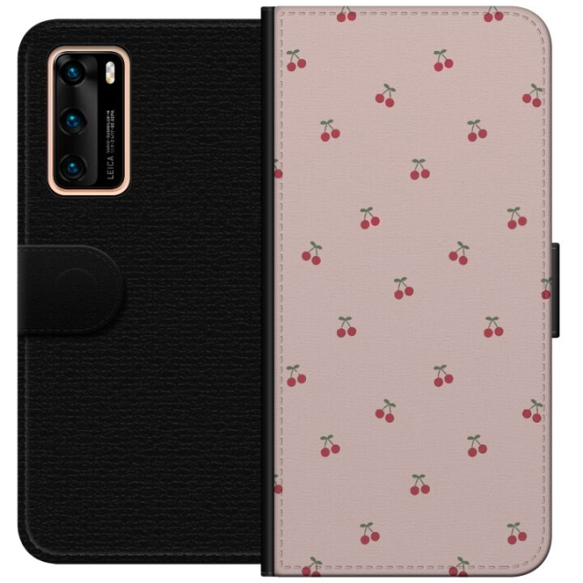 Plånboksfodral till Huawei P40 med Körsbär motiv
