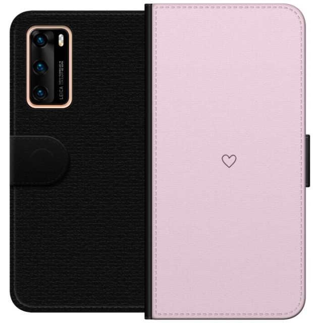 Plånboksfodral till Huawei P40 med Hjärta motiv