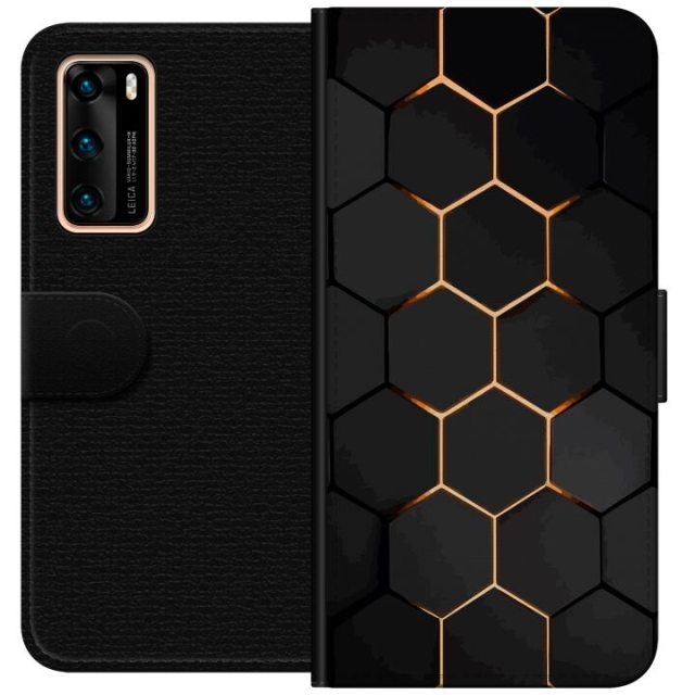 Plånboksfodral till Huawei P40 med Lyxigt Mönster motiv
