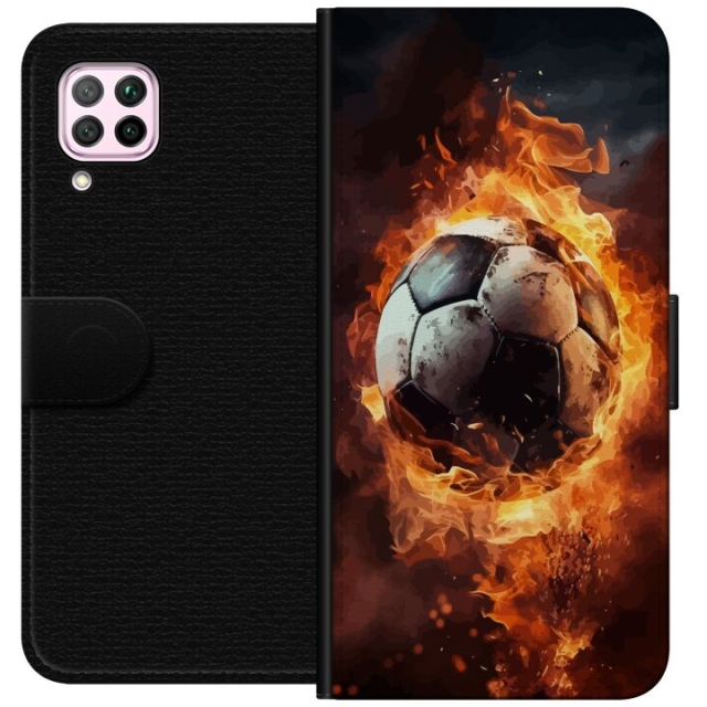 Plånboksfodral till Huawei P40 lite med Fotboll motiv